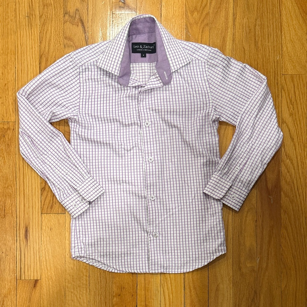 Leo & Zachary Kids Purple Button Up Shirt Size S